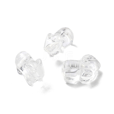 Natural Quartz Crystal Carved Half Hole Beads G-K367-02F-1