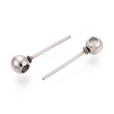 304 Stainless Steel Stud Earring Findings STAS-F329-01A-P-1