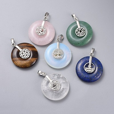 Natural & Synthetic Mixed Stone Pendants G-F640-G-1