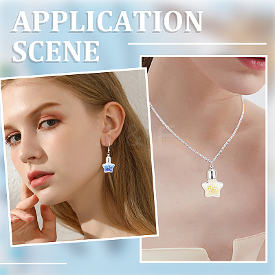 DIY Wish Bottle Necklace Making Kit GLAA-SC0001-85B-1