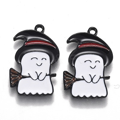 Halloween Theme Alloy Enamel Pendants ENAM-J649-03B-1