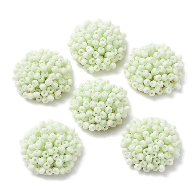 Glass Seed Beaded Cabochons FIND-G058-02G-1