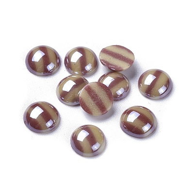 Opaque Glass Cabochons GGLA-S038-11G-10mm-1