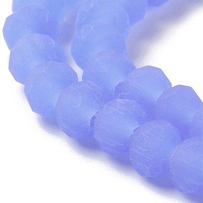 Imitation Jade Solid Color Glass Beads Strands EGLA-A034-J6mm-MD03-1