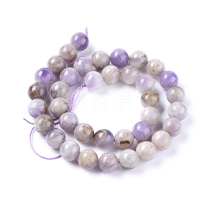 Natural Lavender Amethyst Beads Strands X-G-L555-01-6mm-1