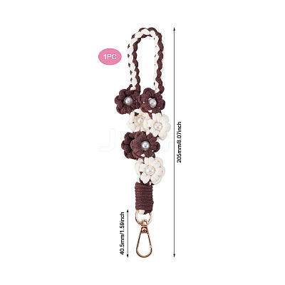 Hand-woven Flower Pendant Decorations KEYC-TAC0009-02KCG-08-1
