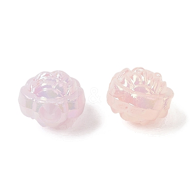 UV Plating Opaque Acrylic Beads OACR-G058-17B-1
