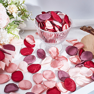 300Pcs Polyester Artificial Rose Flower Petals FIND-CN0002-43C-1