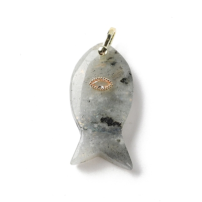 Natural Labradorite Pendants G-Z102-02G-05-1