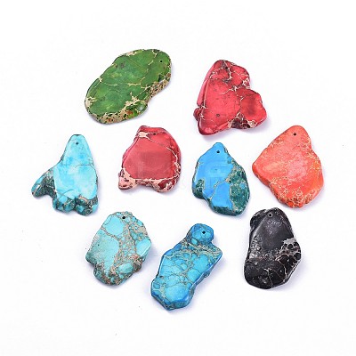 Natural Regalite/Imperial Jasper/Sea Sediment Jasper Pendants G-F590-08-1