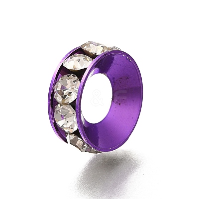 Brass Rhinestone Spacer Beads KK-M313-44D-01-1
