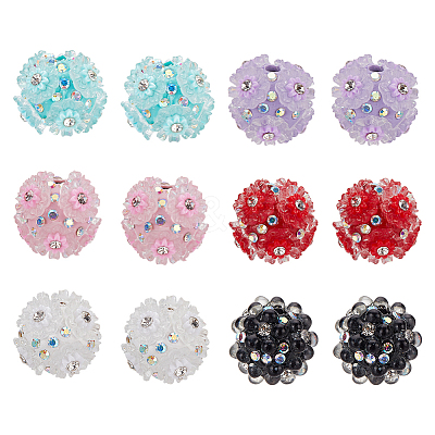 12Pcs 6 Colors Handmade Polymer Clay Beads CLAY-PH0002-10-1