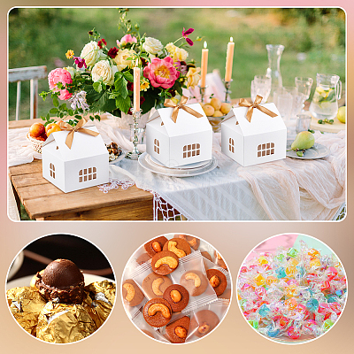 House Shape Cardboard Candy Storage Box CON-WH0084-89A-1