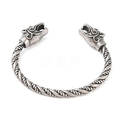 Viking 304 Stainless Steel Open Cuff Bangles for Men BJEW-U001-07C-G-1