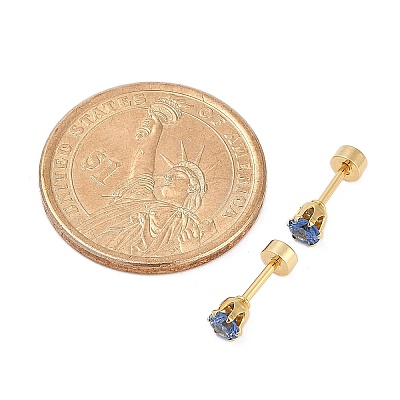 Flat Round Glass Ear Fake Plugs EJEW-H105-22G-C-1