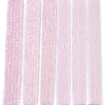 Electroplate Glass Beads Strands EGLA-A044-J6mm-B02-1