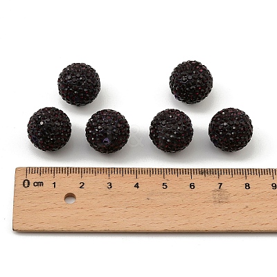 Grade A Rhinestone Pave Disco Ball Beads RB-Q105-1-1