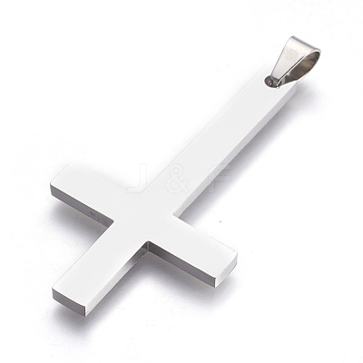 304 Stainless Steel Saint Peter's Cross Big Pendants STAS-L218-04-1