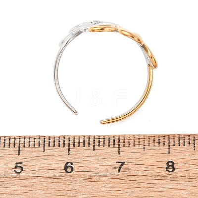 304 Stainless Steel Cuff Open Rings for Women SA-CBABC9E-05F-GP-1