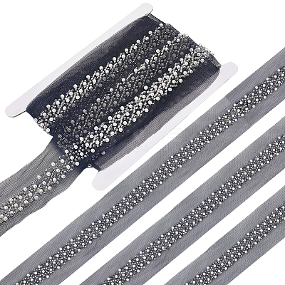 4Yards Polyester Lace Ribbon SRIB-GF0001-73A-01-1