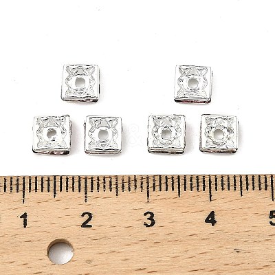 Brass Rhinestone Spacer Beads RSB072-07S-1