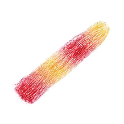 Gradient Color Baking Paint Glass Bead Strands LS-DGLA-A039-T4mm-A02-1