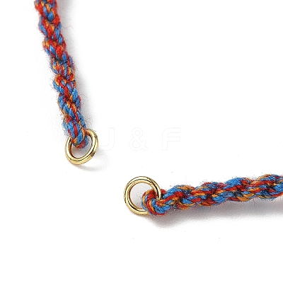 Braided Cotton Cord Bracelet Making MAK-L043-02G-18-1