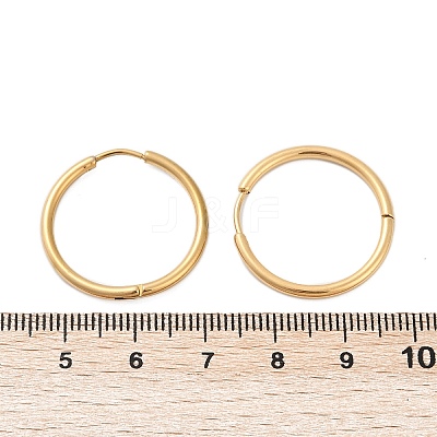 304 Stainless Steel Huggie Hoop Earrings EJEW-G272-02-20mm-G-1