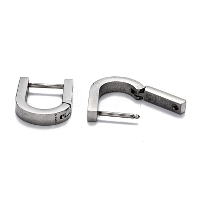 Tarnish Resistant 304 Stainless Steel Huggie Hoop Earrings STAS-H156-12A-P-1