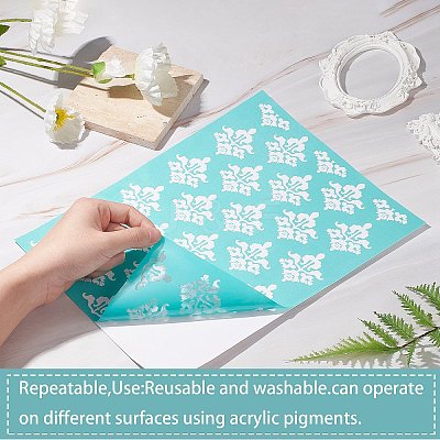 2Pcs Self-Adhesive Silk Screen Printing Stencil DIY-GF0004-15-1