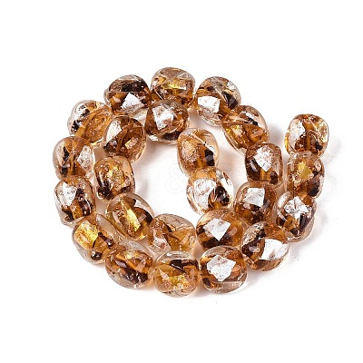 Handmade Gold & Silver Foil Glass Beads FOIL-Q003-01I-1