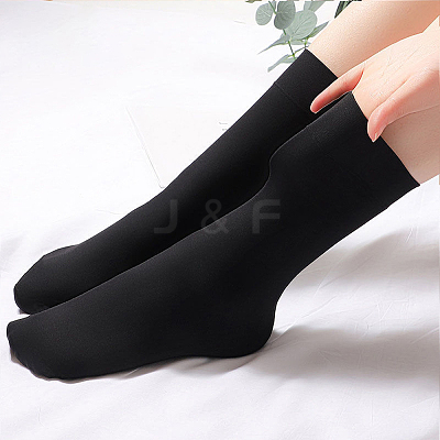 Polyester Thicken Short Socks for Girl AJEW-WH20083-001-1
