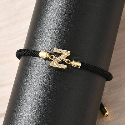 Adjustable Nylon Cord Bracelets X-BJEW-C096-01G-26-1