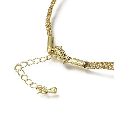 3.5MM Polyester Metallic Cord Braided Cord Necklace Making FB-CBAA152-01G-11-1