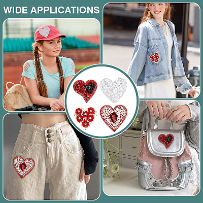 4Pcs 4 Styles Computerized Embroidery Cloth Iron on/Sew on Patches DIY-FG0006-96-1