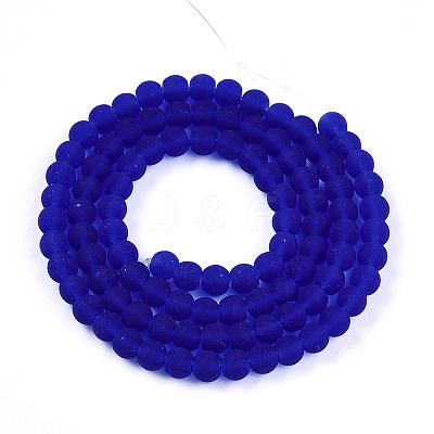 Transparent Glass Beads Strands GLAA-T032-T4mm-MD16-1