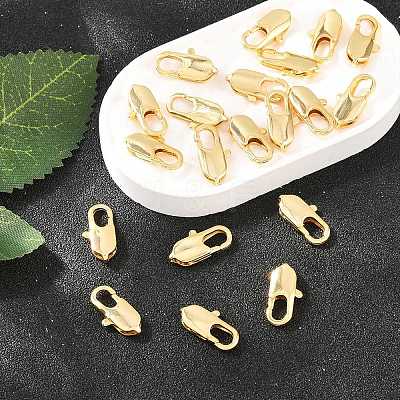 SHEGRACE Brass Lobster Claw Clasps XGR0008G-09G-1