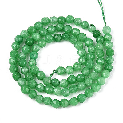 Dyed Natural White Jade Beads Strands X-G-T139-4mm-60-17-1