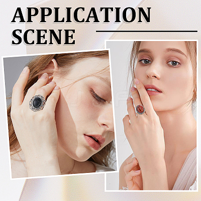 16Pcs 8 Style Adjustable Alloy Finger Rings Components FIND-SC0008-65-1