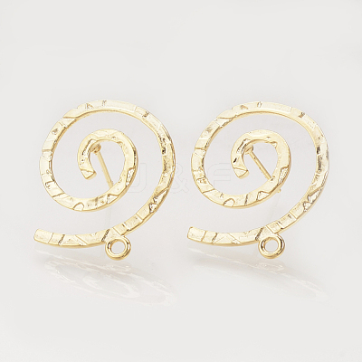 Brass Stud Earring Findings KK-R058-187G-1