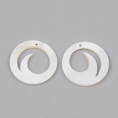 Natural Freshwater Shell Pendants SHEL-R049-06-1