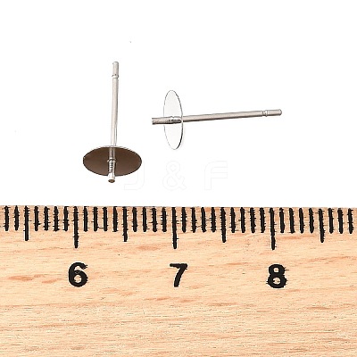 304 Stainless Steel Stud Earring Findings STAS-D370-02P-03-1