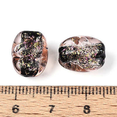 Handmade Foil Lampwork Beads Strands FOIL-T008-07A-1