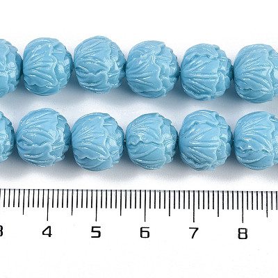 Synthetic Coral Dyed Carved Beads Strands CORA-K009-01-1