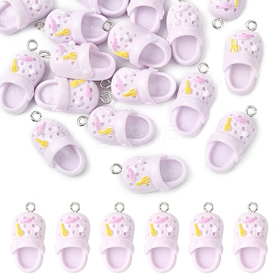20Pcs Opaque Resin Pendants RESI-YW0005-49E-1