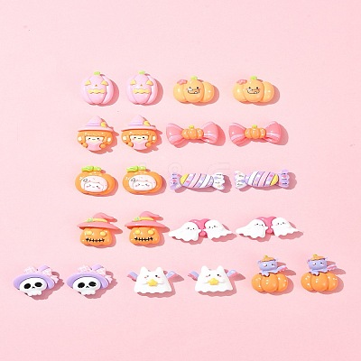 22Pcs 11 Styles Halloween Theme Opaque Resin Decoden Cabochons CRES-FS0001-15-1