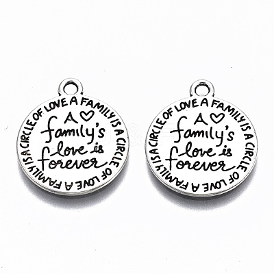 Tibetan Style Alloy Pendants X-TIBE-S314-119AS-RS-1