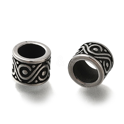 304 Stainless Steel European Beads STAS-D191-03AS-1