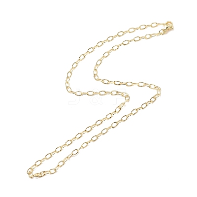 Brass Cable Chains Necklace for Women LS-NJEW-P265-32G-1