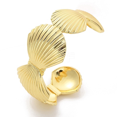 Brass Open Cuff Bangles for Women BJEW-M091-02G-1